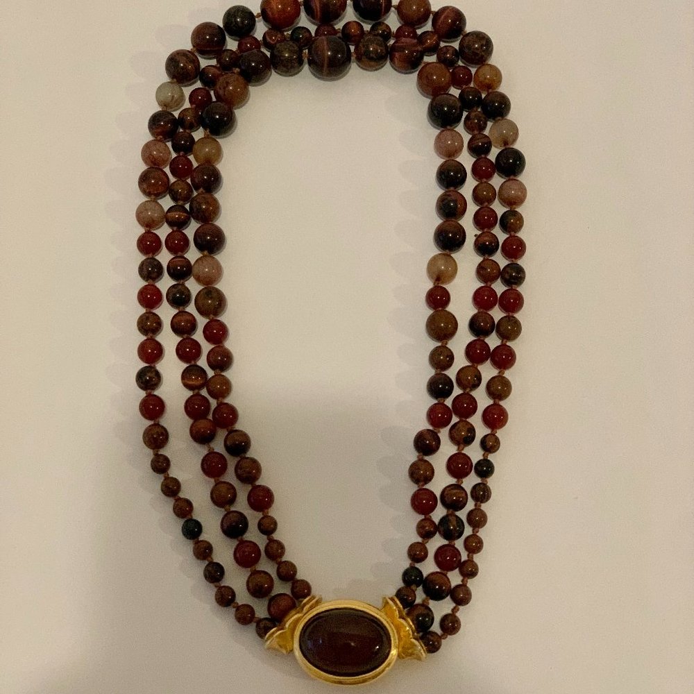 1990s Barrera Beaded Necklace